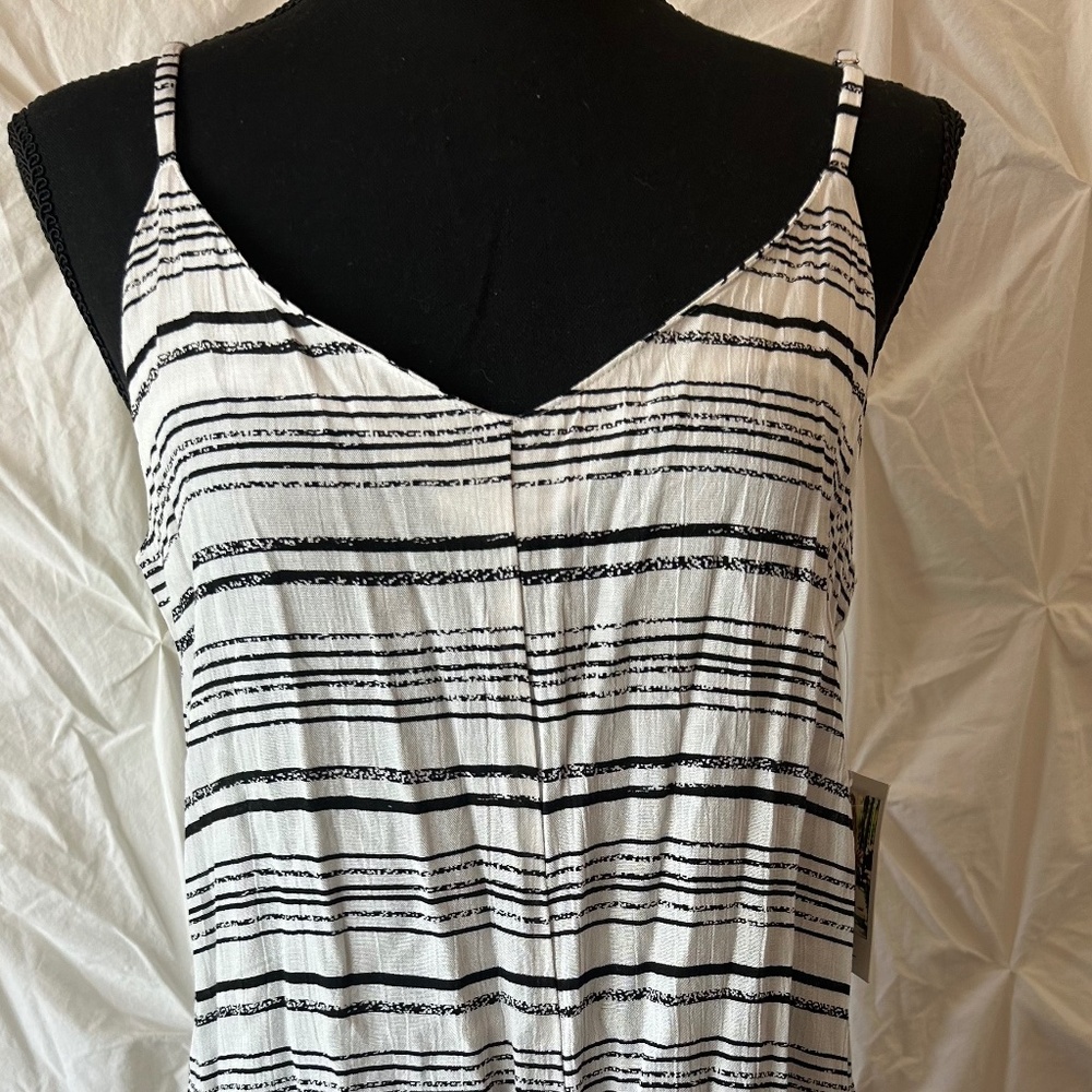Spiritual Gangster Brushstroke Stripe Playa Romper (L) NWT